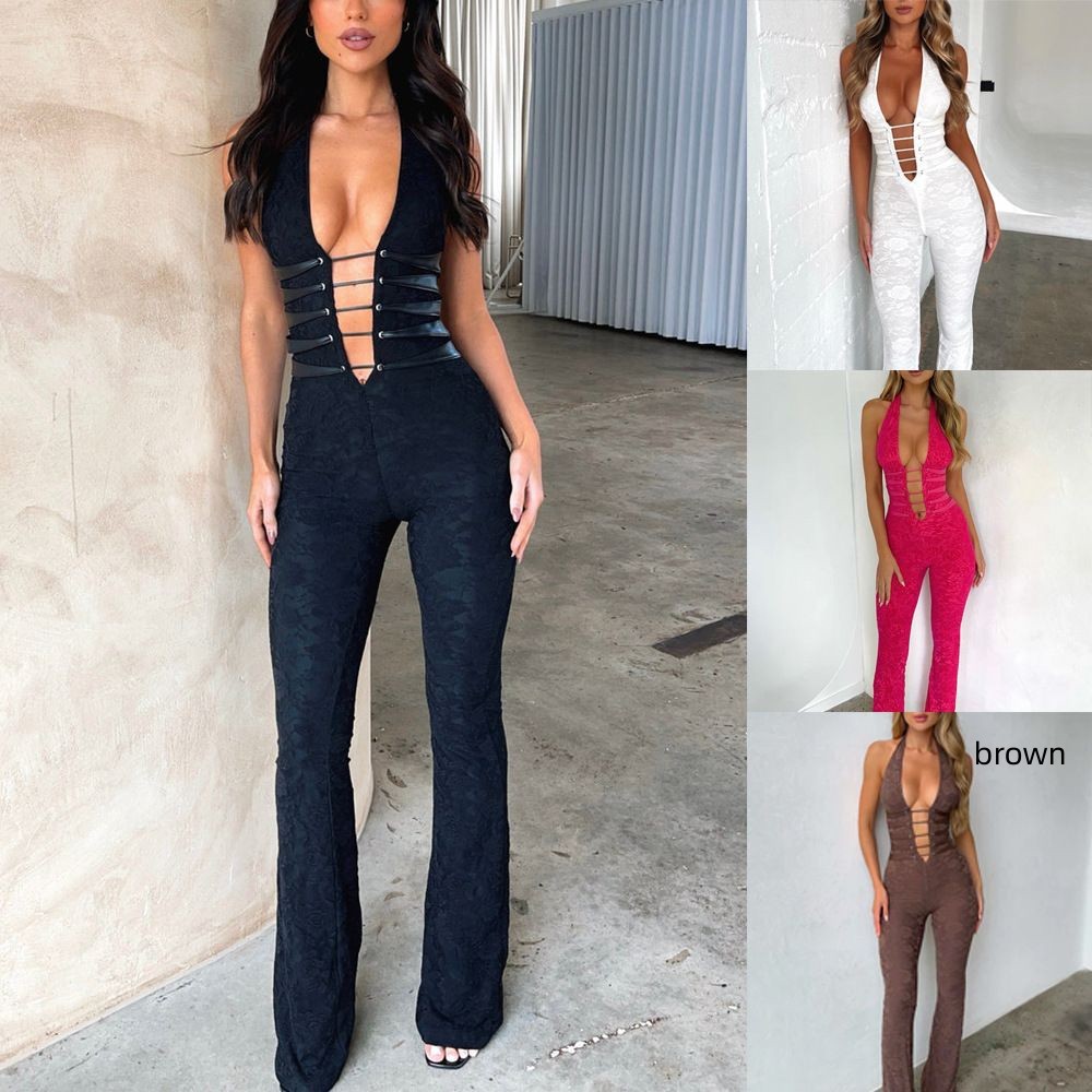 Jumpsuit scollo profondo