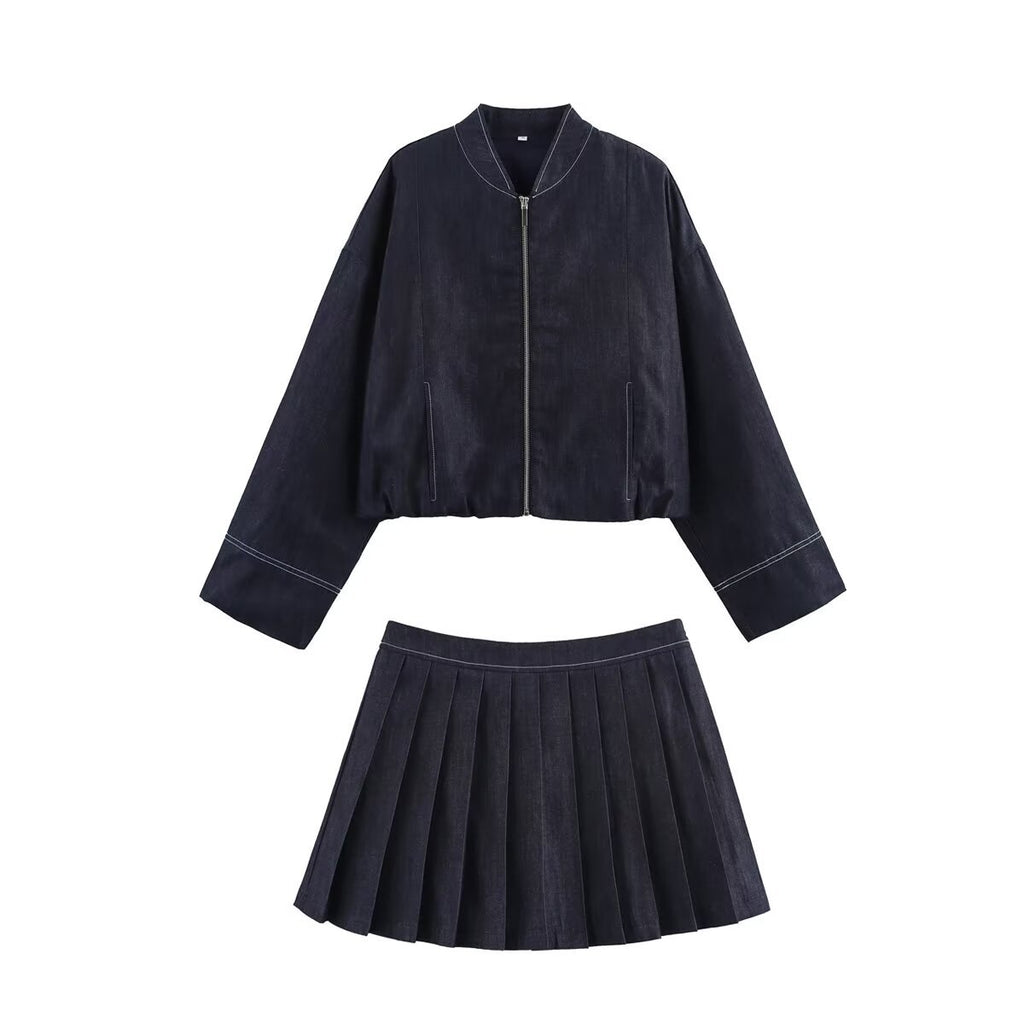 Completo in denim lavaggio scuro